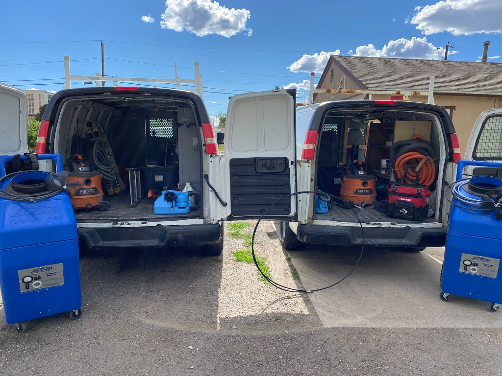 Tru Duct Cleaning professional service fleet with equipment